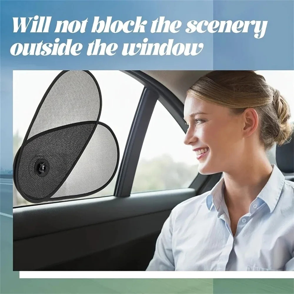 2-in-1 Car Side Shade,Telescopic Design, Heat Insulation Sun Blocker for All Cars,without Blocking Vision,,for Travel/Car Use Oasis Select