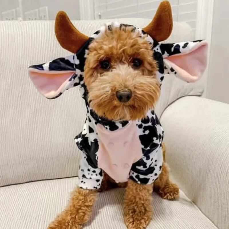 Dog Clothes for Small Medium Dogs Cow Pig Styling Outfit for French Bulldog Pet Puppy Clothing Funny Halloween Xams Dog Costume Oasis Select