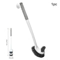 Long Handle Toilet Brush with Suction Cup, Double-Sided Elbow Design, No Dead Corners, Wall Mounted, for Squatting Sink Oasis Select grey-1pc