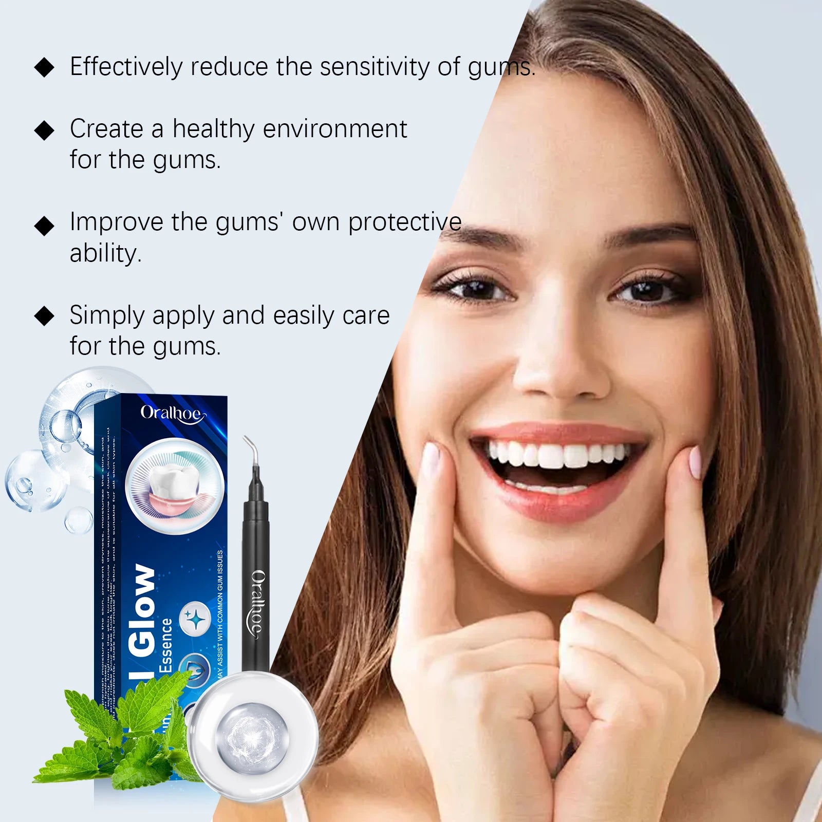 Gum Repair Care Gel Relieve Sore Gum Improve Gingival Damaged Inflammation Cleaning Teeth Stains Tartar Whitener Gum Protect Gel Oasis Select