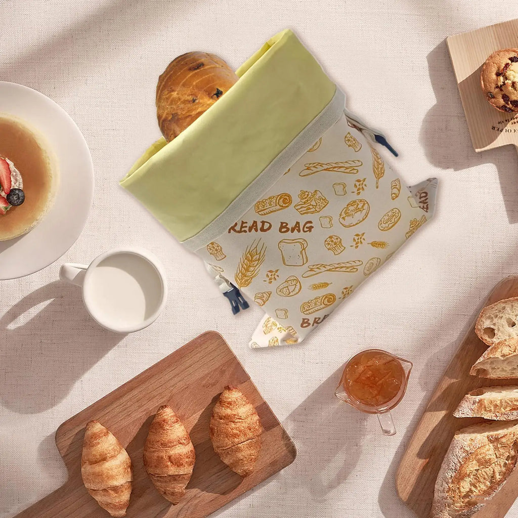 Bread Bags for Homemade Bread 11.8 x 15.3 Inch Freezer Dessert Bag Keep Freshness for Days Reusable Beeswax Pouch Bakery Loaf Oasis Select