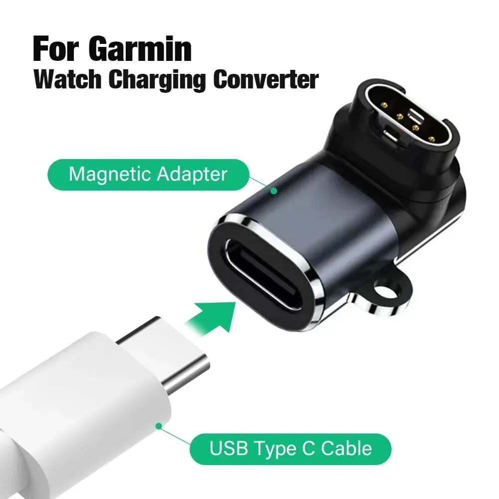 Garmin Fenix 8/7/6 Forerunner USB-C & iOS Charging Adapter Smartwatch Charger Adapter Oasis Select