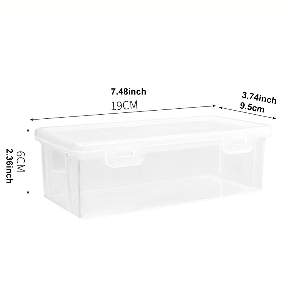 1pc data cable storage box with lid, charger, USB flash drive, headphone storage container, miscellaneous sorting box Oasis Select transparent-L