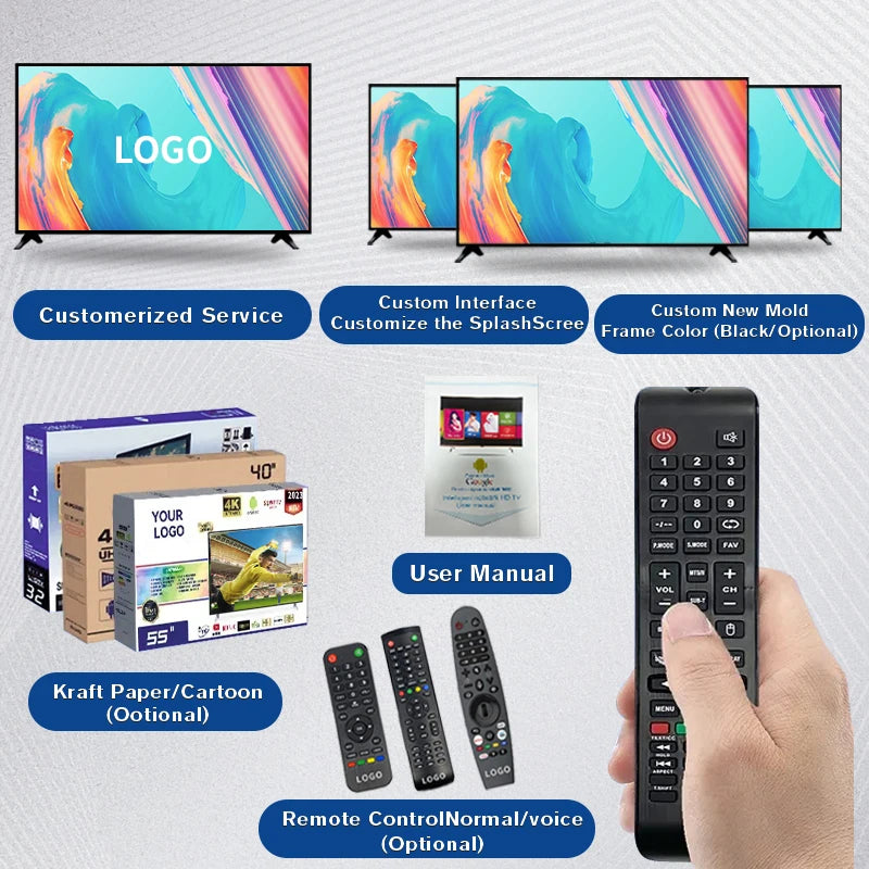 70 Inch 4k Television Android 2k Smart Tv 32 43 50 55 60 65 75 85 Inch for Cinema Experience Oasis Select