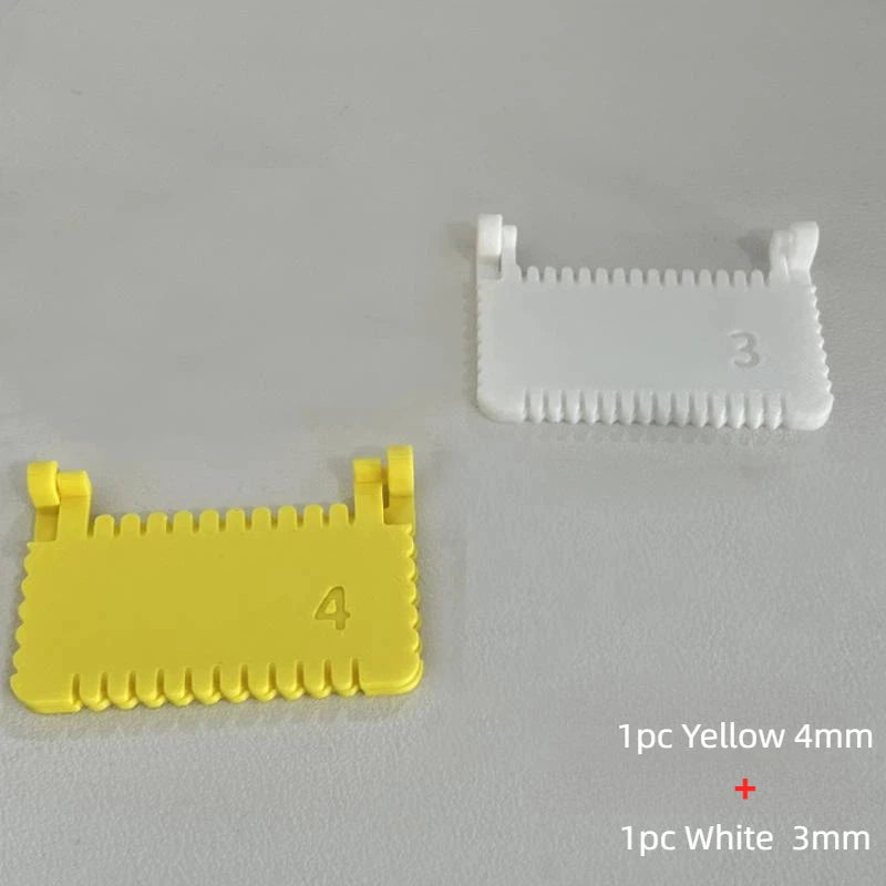 2pcs Seam Guide Clip On Sewing Edge Guide Needle Gauge Portable Measuring Tool For Beginners Quilting Crafting Hemming Edge DIY Oasis Select White 3mmYellow 4mm