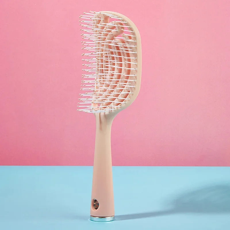 Hollow Out Anti-Static Detangling Hair Brush – Wet & Dry Detangling Hair Brush Oasis Select M35-pink
