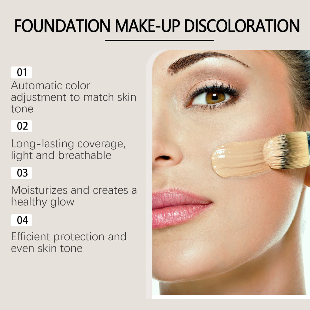 West Month Color Changing Foundation Long Lasting Waterproof Oil Control Matte Finish Makeup Foundation Full Coverage Concealer Oasis Select