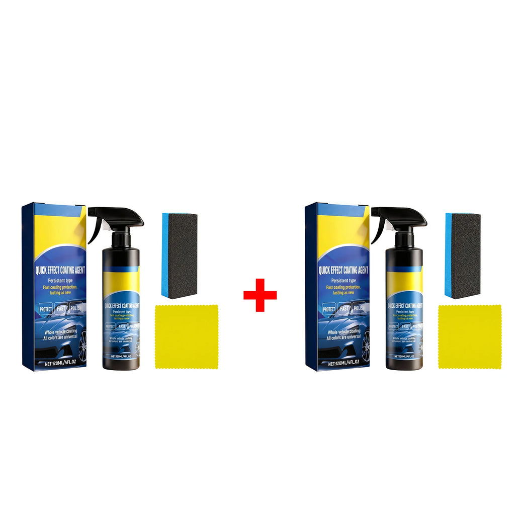 Coating Agent Waterproof Anti-Fouling Descaling Brightening Polishing Protection Car Paint Coating Agent with Sponge and Cloth Oasis Select 2pcs