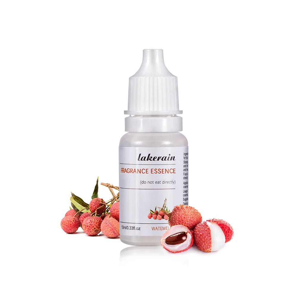 DIY 10ml Pure Fruit Fragrance Oil Diffuser Essential Oils Strawberry Flavor Oil For Lip Gloss DIY Soap Making Lipgloss Essence Oasis Select 14 lychee