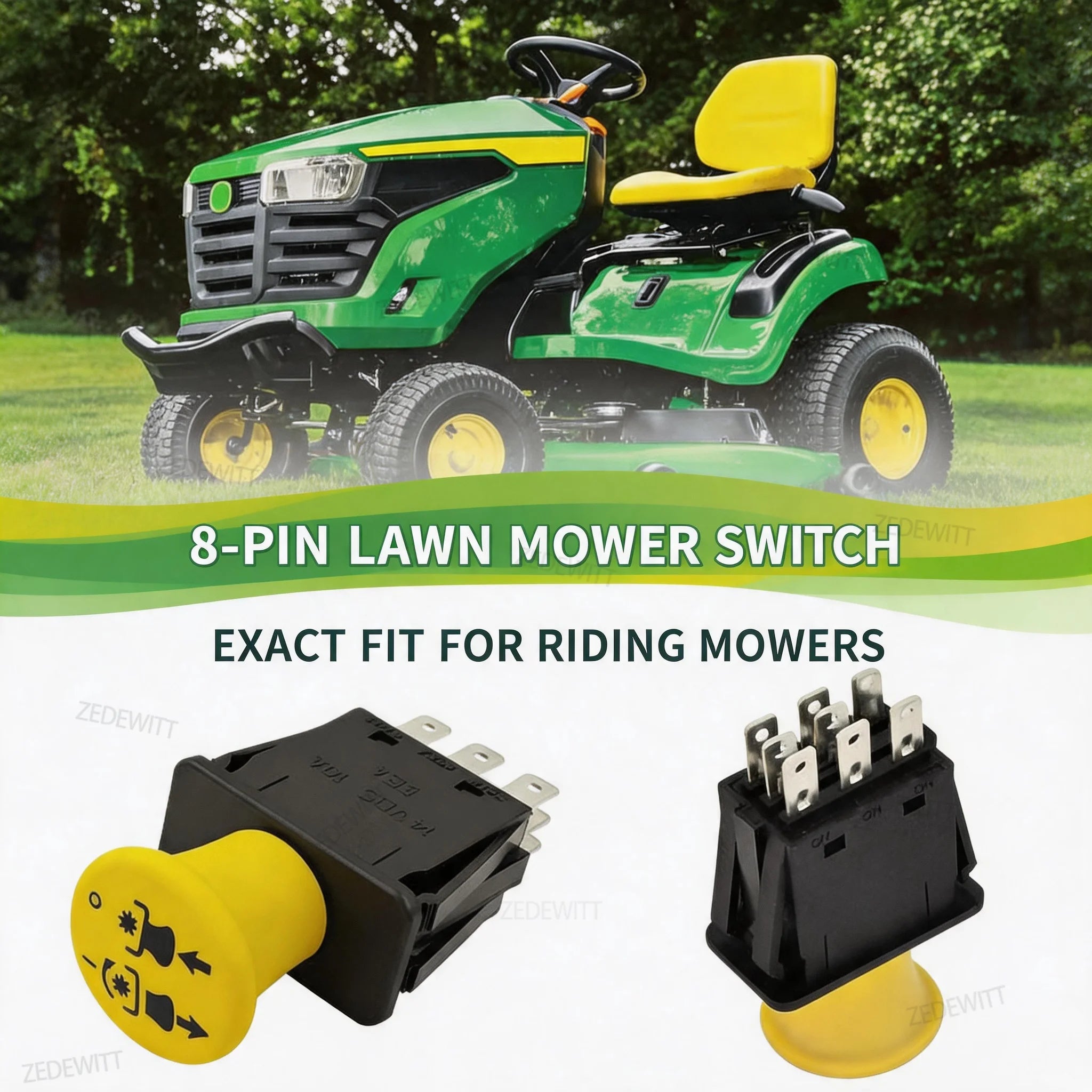For John Deere Lawn Tractor Heavy Duty PTO Switch AM119139 AM131966 L105 L108 L120 2048 LA100 S130 Mower 717A Z625 CV493T WH48A Oasis Select