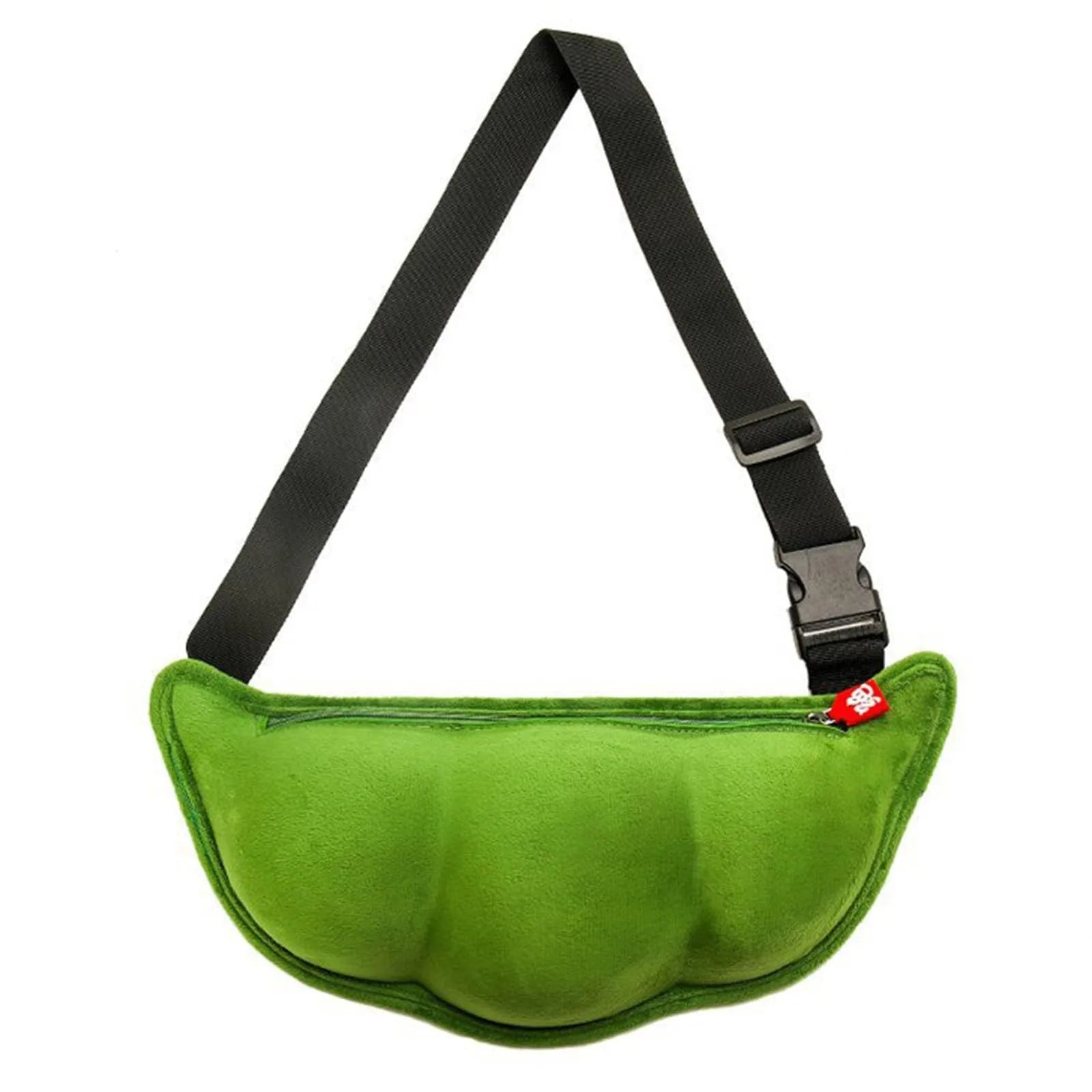 Edamame Plush Crossbody Bag – Fun Novelty Shoulder Bag Novelty Crossbody Bag Oasis Select as shown One Size