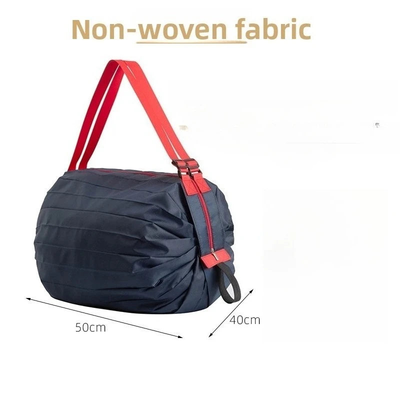 Convenient foldable storage bag with handle portable travel camouflage handbags large capacity shopping bag Oasis Select Dark blue