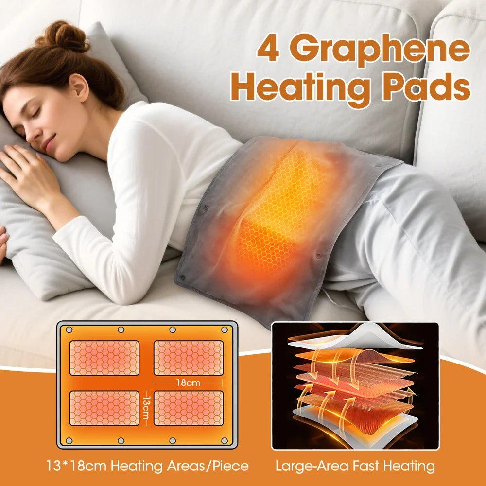 USB Electric Hand Warmer Bag – 3 Heat Levels, Graphene Heated Pad