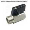 Mini Brass Ball Valve 1/4" 3/8" NPT Threaded Male To Female Air Compressor Water Gas Oil Shut Off Valve Oasis Select 1 4 A 1PCS
