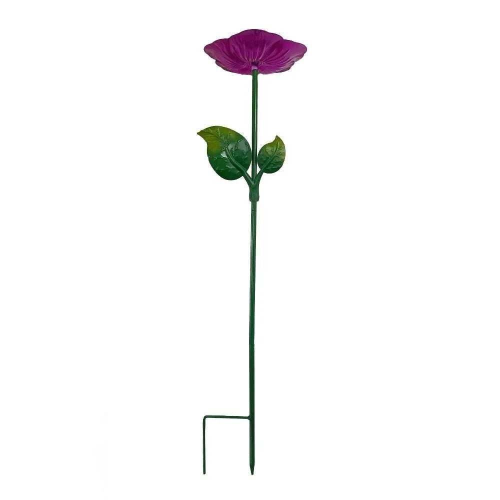 Iron Flower Bird Bath – Large Capacity Garden Dish | Oasis Garden Bird Bath Oasis Select A-Purple