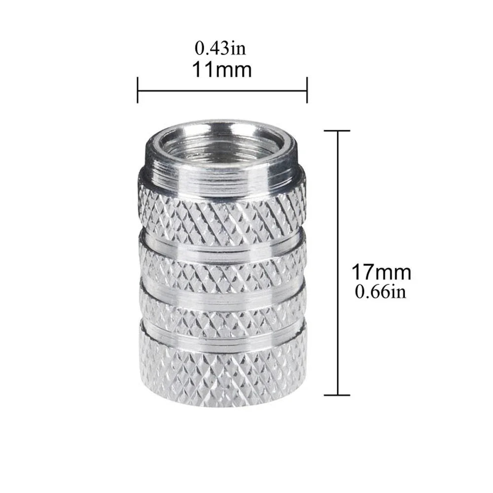 4Pcs/Set Aluminum Alloy Car Whee Tire Valve Caps Valve Stems Cover Car Wheel Dustproof Cap For Car Truck Motorcycle Bicycle Oasis Select