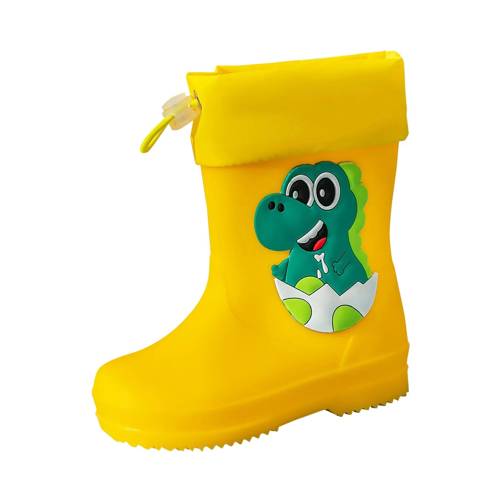 Kids Girl Boy Rain Boots Waterproof Toddler Rainboots Children's Shoes Rubber Boots Kids Baby Cartoon Dinosaur Water Shoes Boots Oasis Select Yellow 26