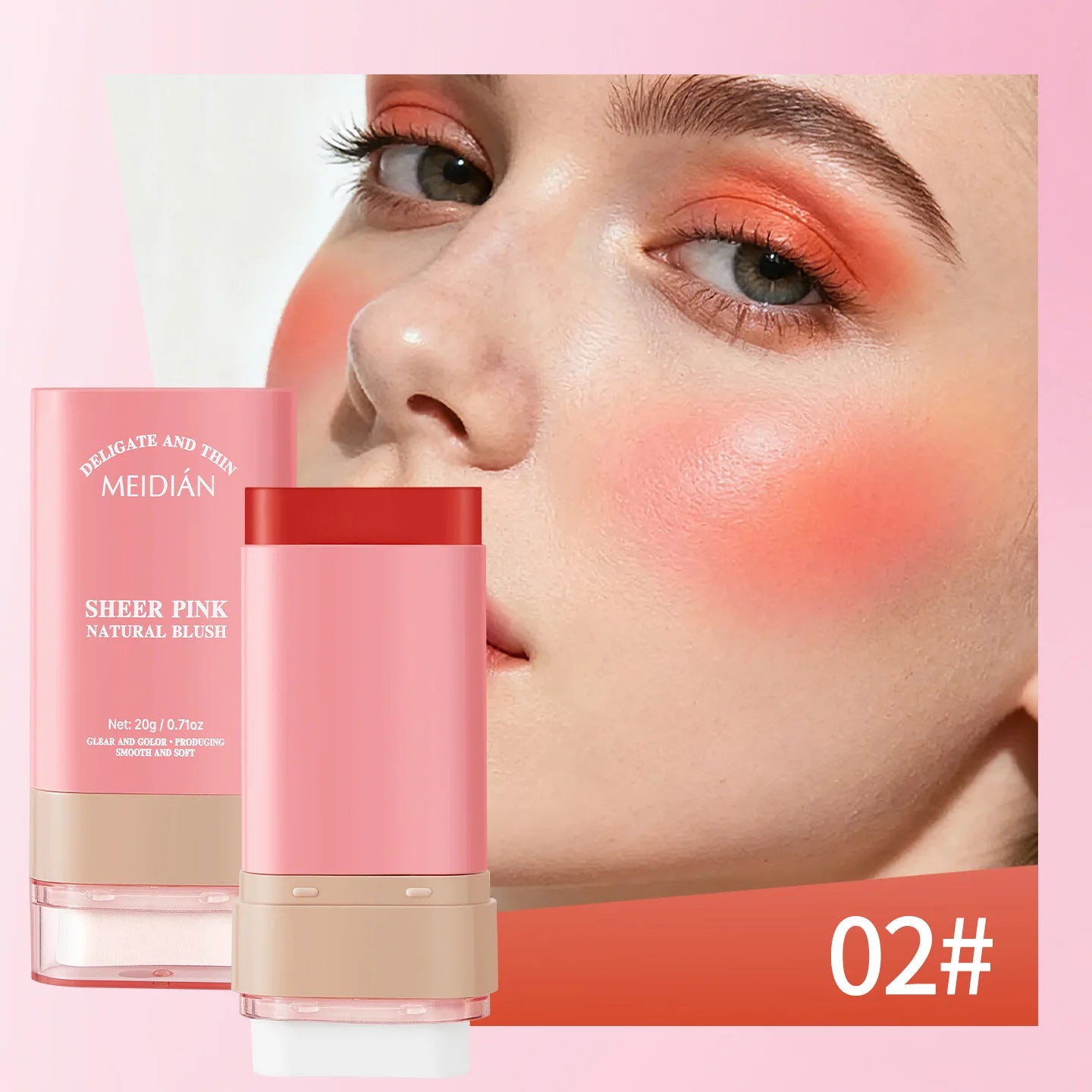 Natural Blush Stick – Long-Lasting & Lightweight Cheek Color Blush Stick Oasis Select 02