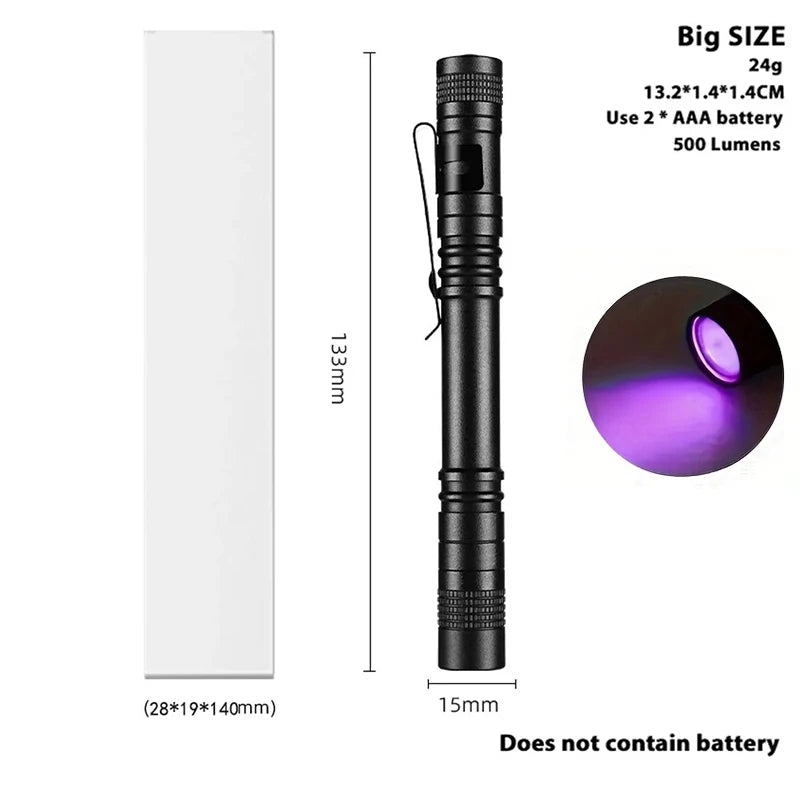 395nm UV Flashlight – Pet Urine Detector & Scorpion Finder