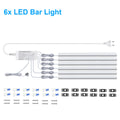LED Light Bar Touch Sensor Dimming Swtich EU/US Power Plug Led Night Light for Kitchen Wardrobe Cabinet Lighting 30cm/40cm/50cm Oasis Select 6PCS LED Bar White 30CM|US Power Plug