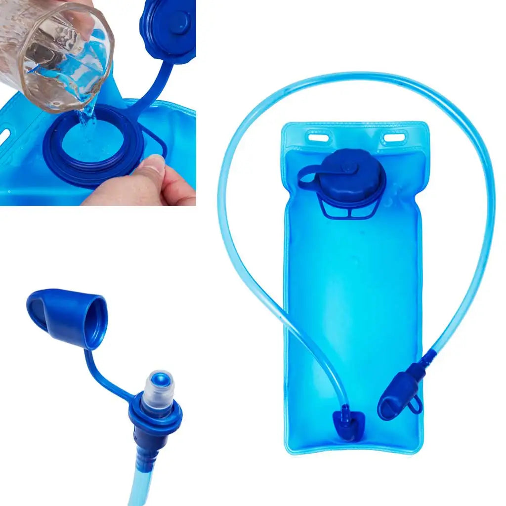 2L Camping Bicycle Riding Backpack Water Bag Water Bag Folding with Drinking Tube Hydration Portable Food Grade Outdoor Sports Oasis Select Blue
