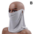 Unisex Face Scarf Breathable Ice Silk UV Sun Protection Mask Soft Adjustable Anti Ultraviolet Thin For Summer Outdoor Activities Oasis Select B