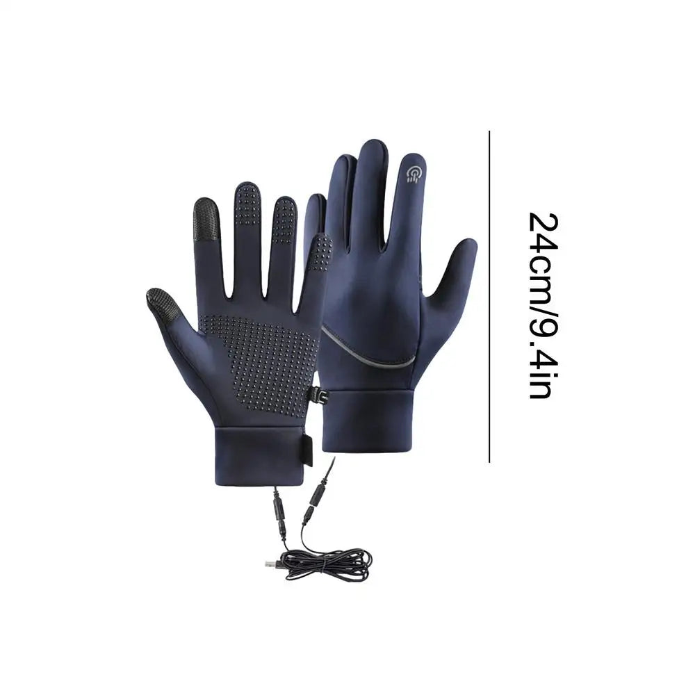 Heated Gloves for Women Man Work Touchscreen Gloves Warm Thermal Windproof Warmers for Cold Weather Cycling Hunting Driving Oasis Select Blue