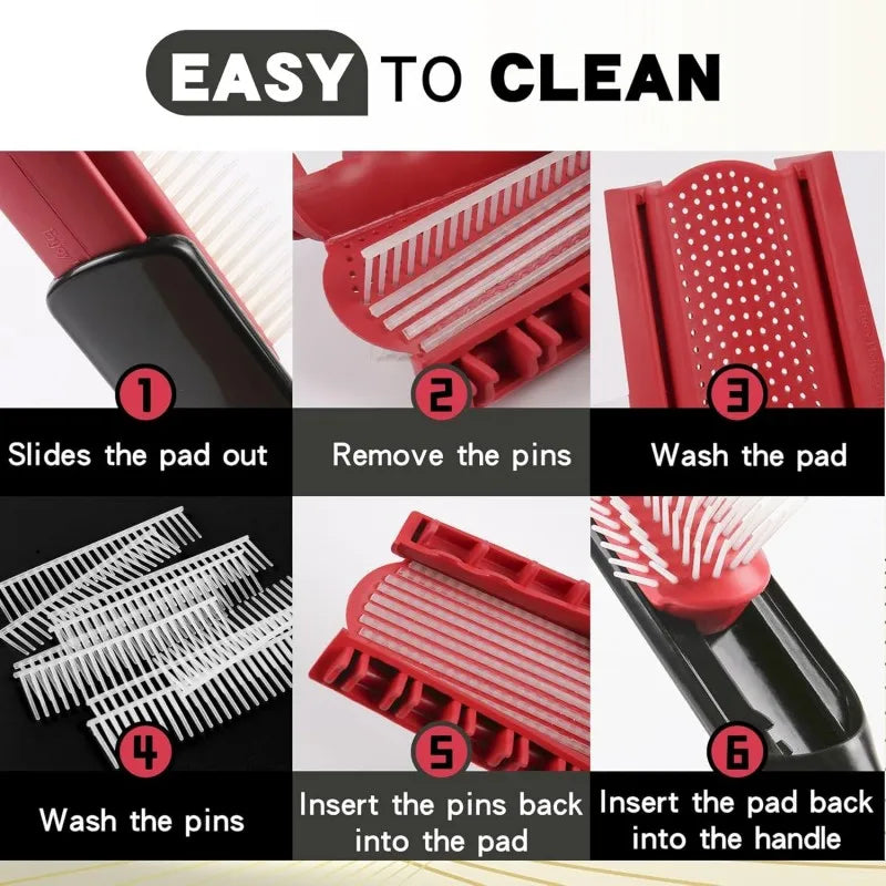 9-Row Detangling Hairbrush & Scalp Massager – Curly & Wet Hair Detangling Hairbrush Oasis Select
