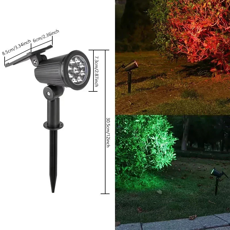 Solar 9-LED Spotlight IP65 Waterproof Landscape Garden Light