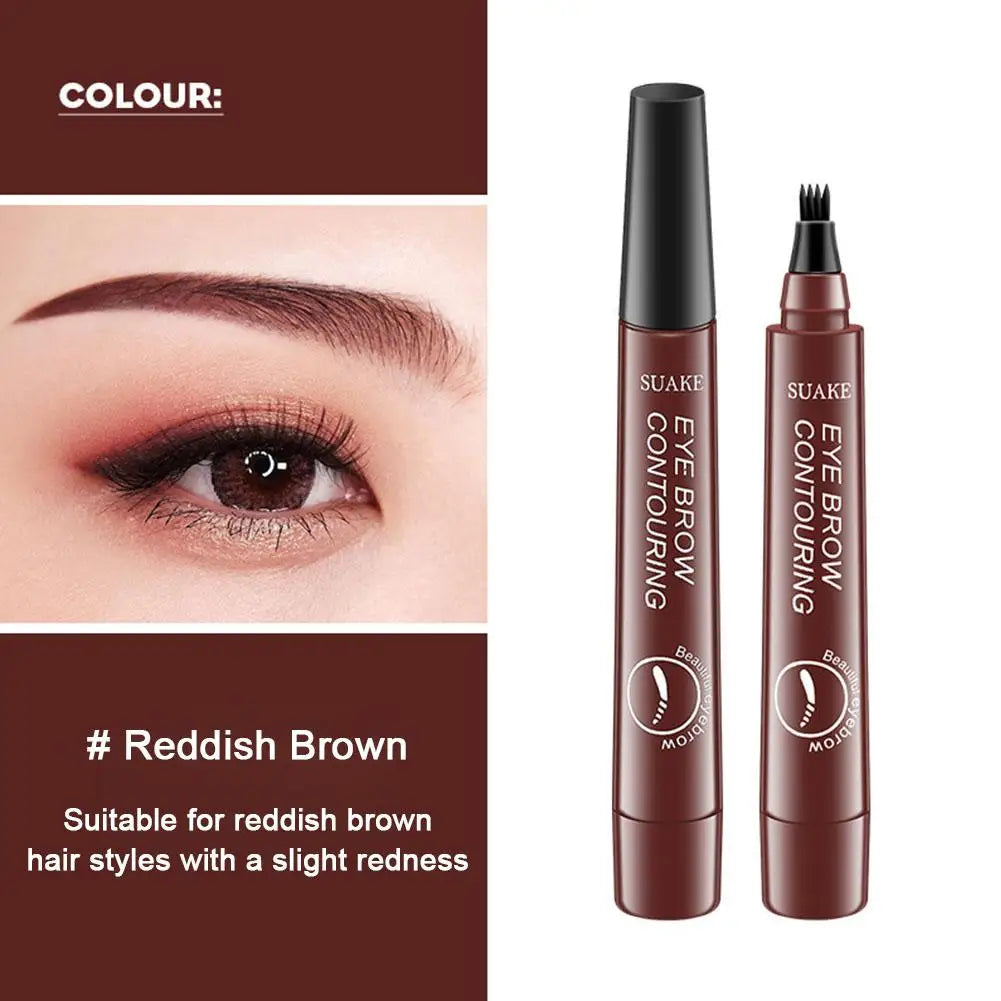 4-Tip Microblading Liquid Eyebrow Pencil – Waterproof, Long Lasting