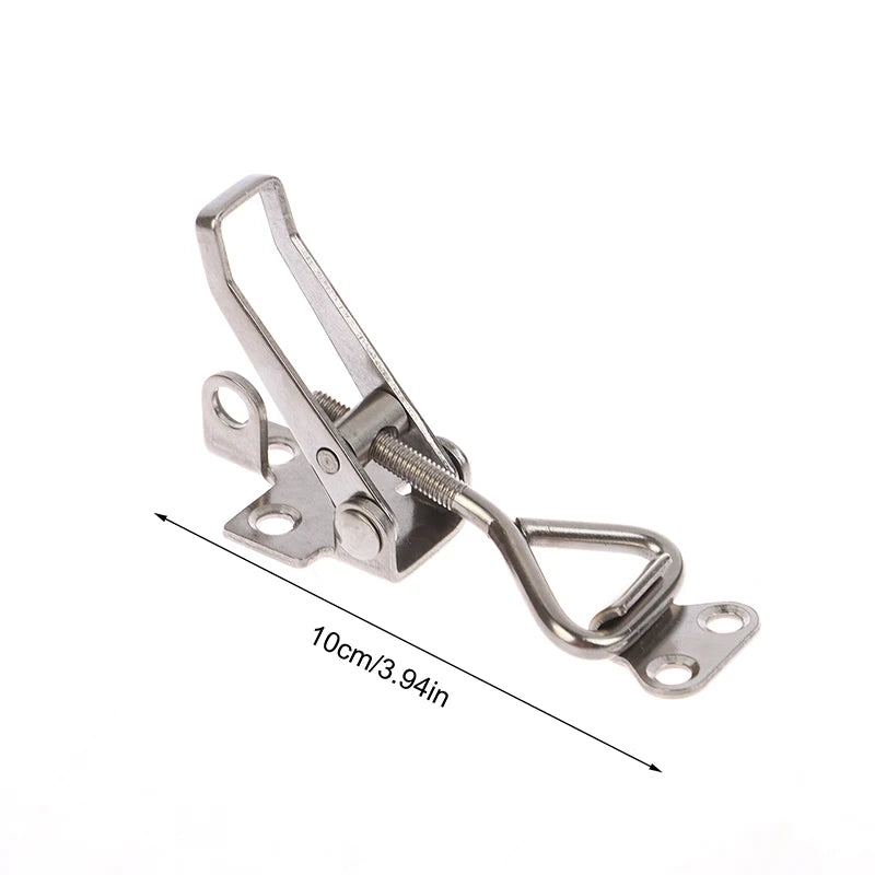 1Pc 304 Stainless Steel Marine Clamp Deck Hasp Lock Boat Accessory Anti-Rattle Latch Fastener for Locker Oasis Select