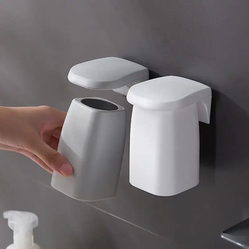 1pc Japanese Style Minimalist Magnetic Mouthwash Cup Wall Mounted Toothbrush Storage Rack Brushing Cup Washing Cup Dental Ja Oasis Select