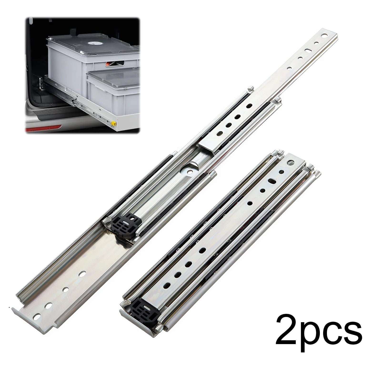 44" Heavy Duty Locking Drawer Slides Full Extension Ball Bearing Locking Drawer Slides Oasis Select