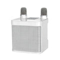 WISH KD-203 Karaoke Set Karaoke Speaker Wireless Bluetooth Dual Microphone Speaker Microphone Machine Oasis Select White