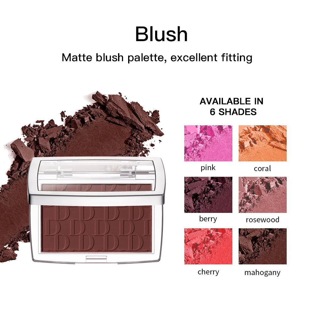 Blush Matte Natural Cheek Tint Brighten Face Waterproof Face Contouring Cosmetics Blush Powder Soft Female Makeup For Cheeks Oasis Select