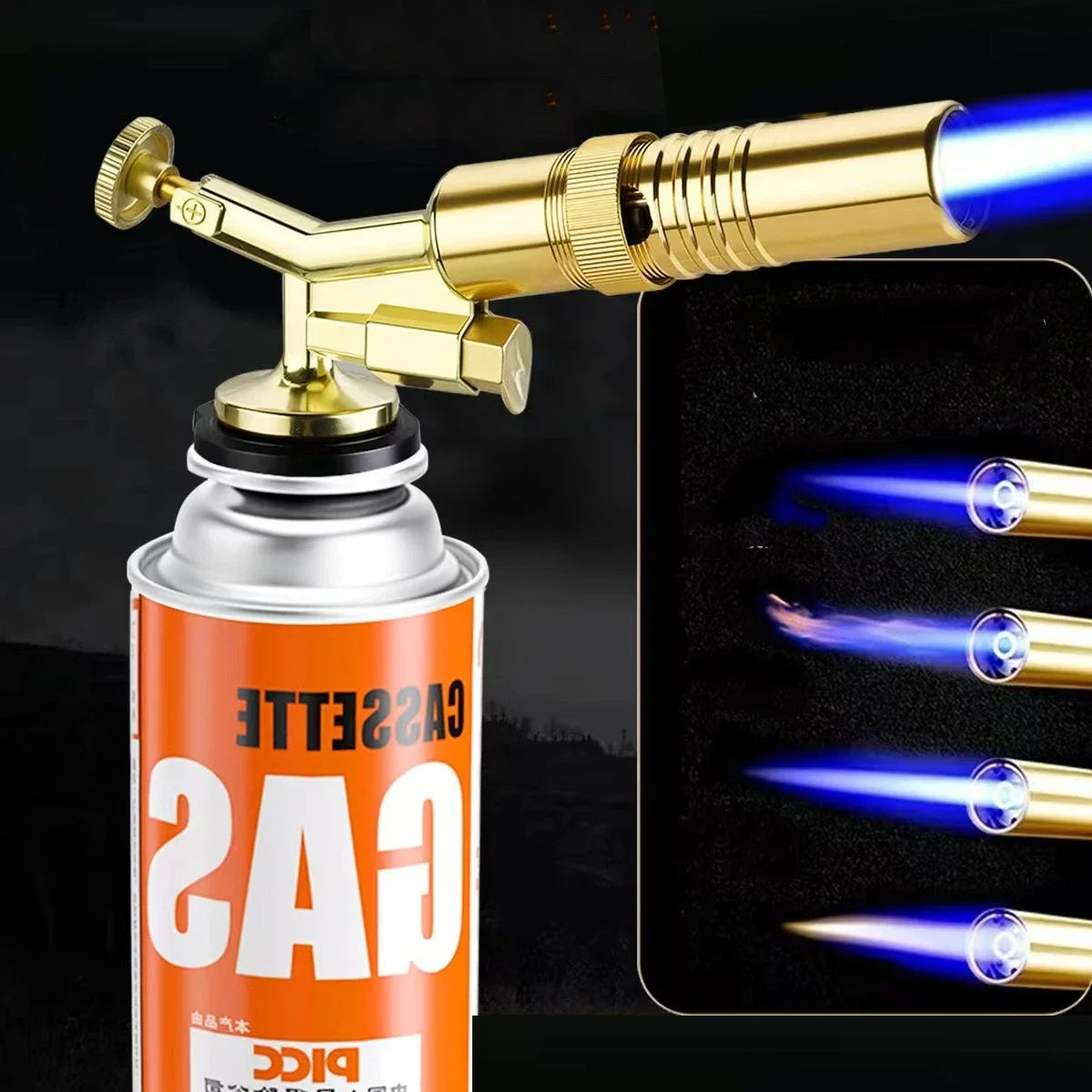 Outdoor Welding Gas Torch Flame Butane Burner Camping BBQ Lighter Flamethrower Kitchen Supplies Welding Equipment Oasis Select