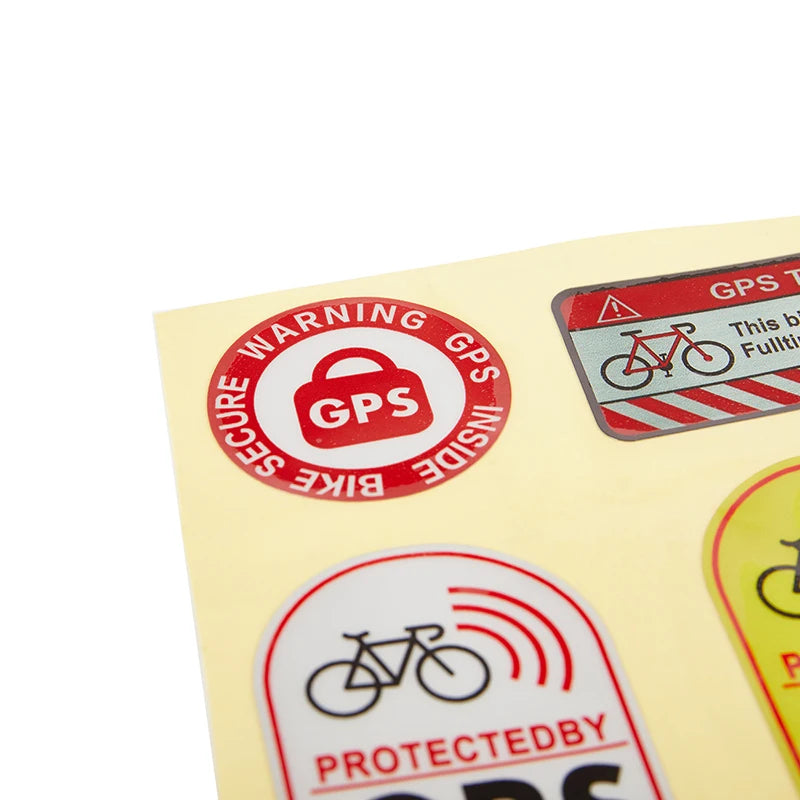 GPS TRACKING Alarm Sticker Reflective WARNING Motorcycle Bike Anti-Theft Sticker Oasis Select