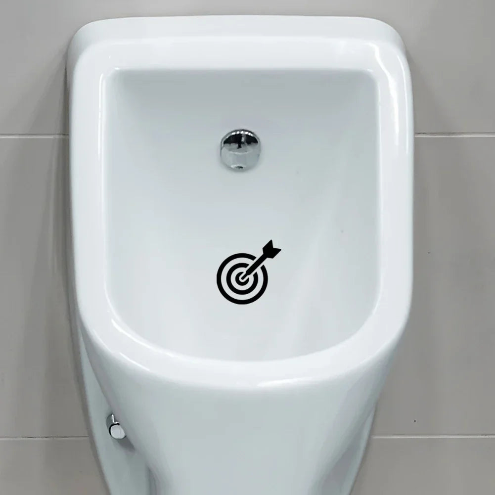 Creative Hit The Target Toilet Stickers Funny Man Removable Bathroom Toilet Decoration Self-adhesive Wall Stickers Home Decor Oasis Select