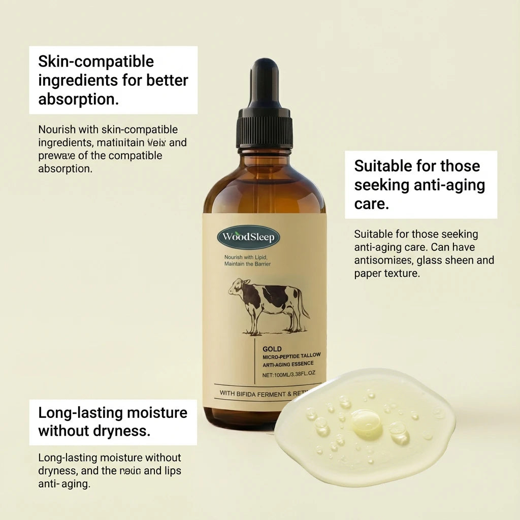 WOODSLEEP Beef Tallow Retinol Firming Face Serum 100ml Anti-Aging Face Serum Oasis Select