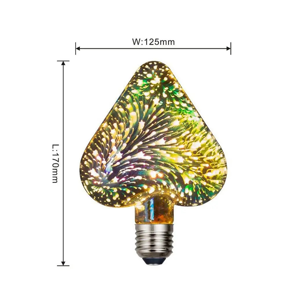 Vintage Heart Glass LED Atmosphere Bulb | Bar & Home Décor Decorative LED Bulb Oasis Select G