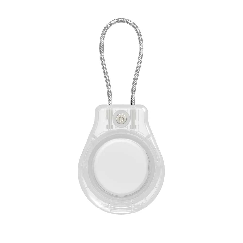 Waterproof AirTag Case with Steel Cable & Keychain Holder AirTag Protective Case Oasis Select Transparent