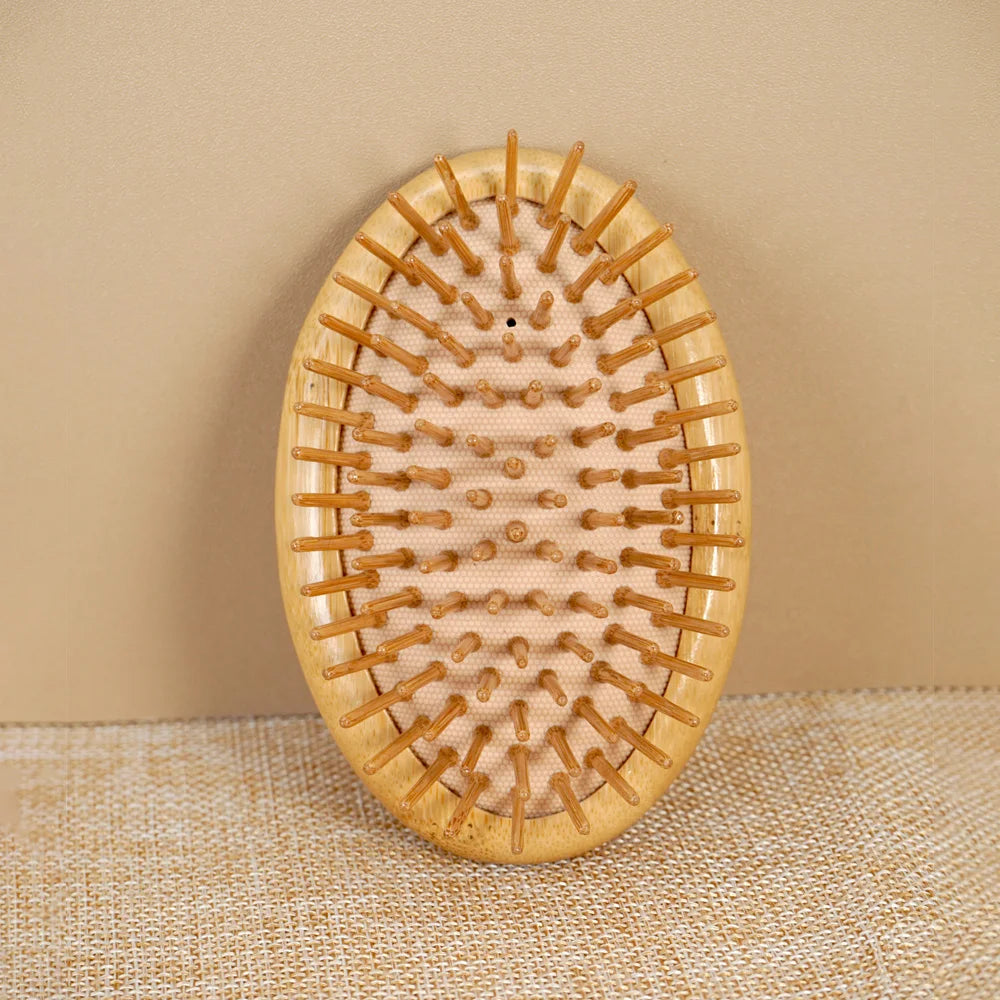 Bamboo Hair Brush Detangling Brushes for Scalp Massage Hair Care Suitable for All Hair Types Ideal for Daily Grooming Routine Oasis Select 482-5-02