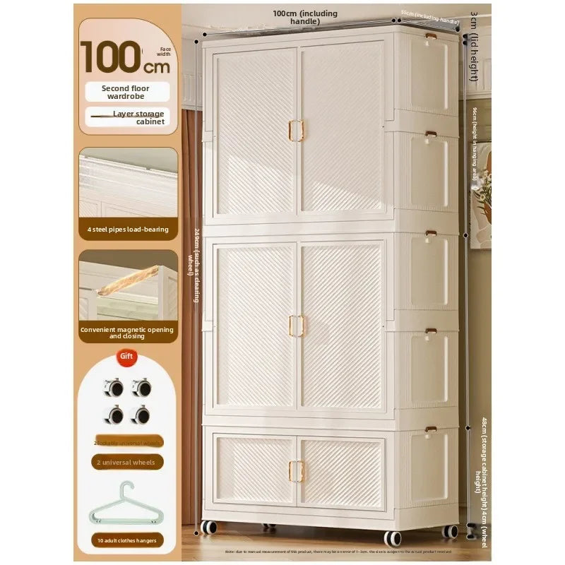 Multi-functional Wardrobe Baby Baby Storage Cabinet Children's Wardrobe Storage Box Organizing Box Household Snacks Toy Locker Oasis Select 100-G
