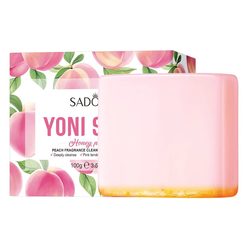 Peach Intimate Soap with Foaming Net – pH-Balanced & Gentle