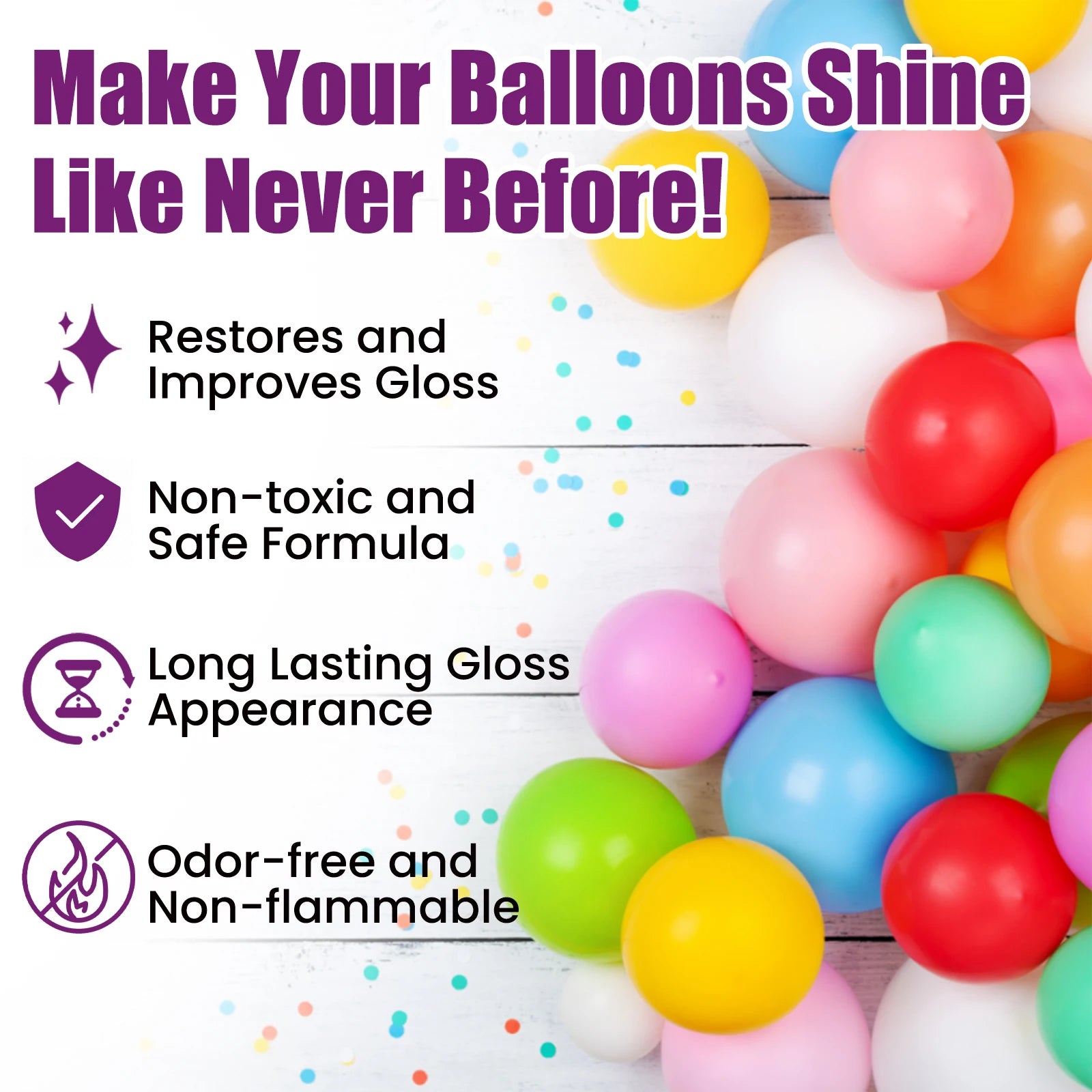 Balloon Shine Spray Gloss Enhancer Anti Oxidation Long Lasting Brightening Latex Balloon Party Decoration Quick Effect Oasis Select