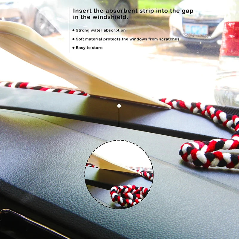 2 Meters Water Absorbent Rope Vinyl Film Door Windshield Microfiber Cloth Drying Tool Automotive Clean Window Wash Accessories Oasis Select