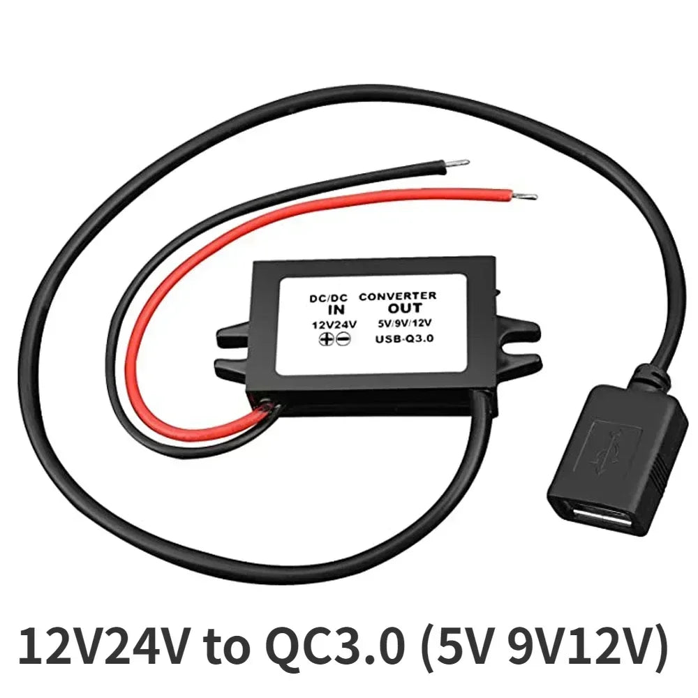 12V24V to 5V 3A DC Power Supply Module Buck Step Down Converter for Mini USB Adapter Micro USB Adapter Car Male Female Oasis Select 12V24V-QC3.0-5 9 12V China Mainland