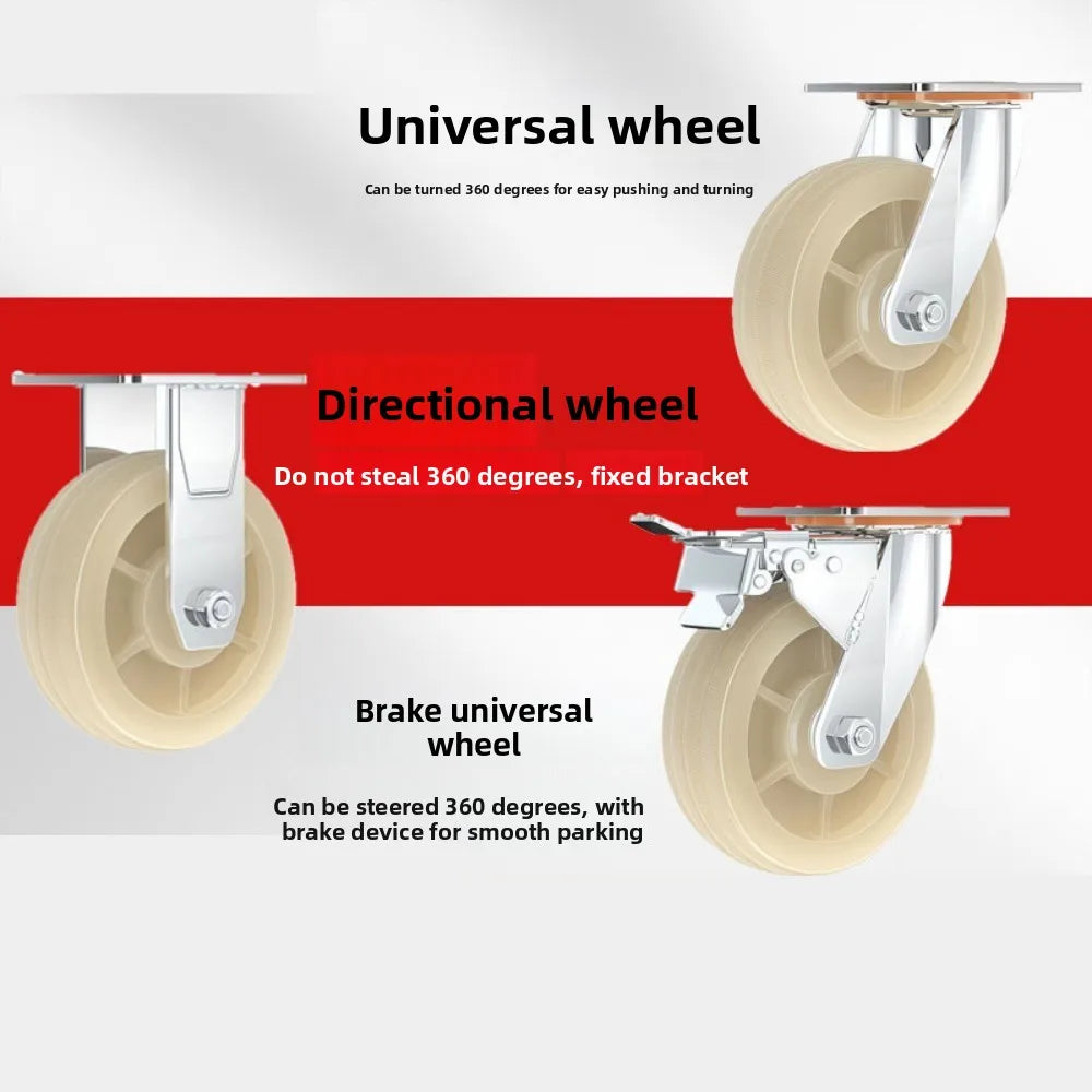 4Pcs/lot 3inch Furniture Caster PVC Red Universal Wheel Swivel Caster Roller Wheel For Platform Trolley Accessory Oasis Select