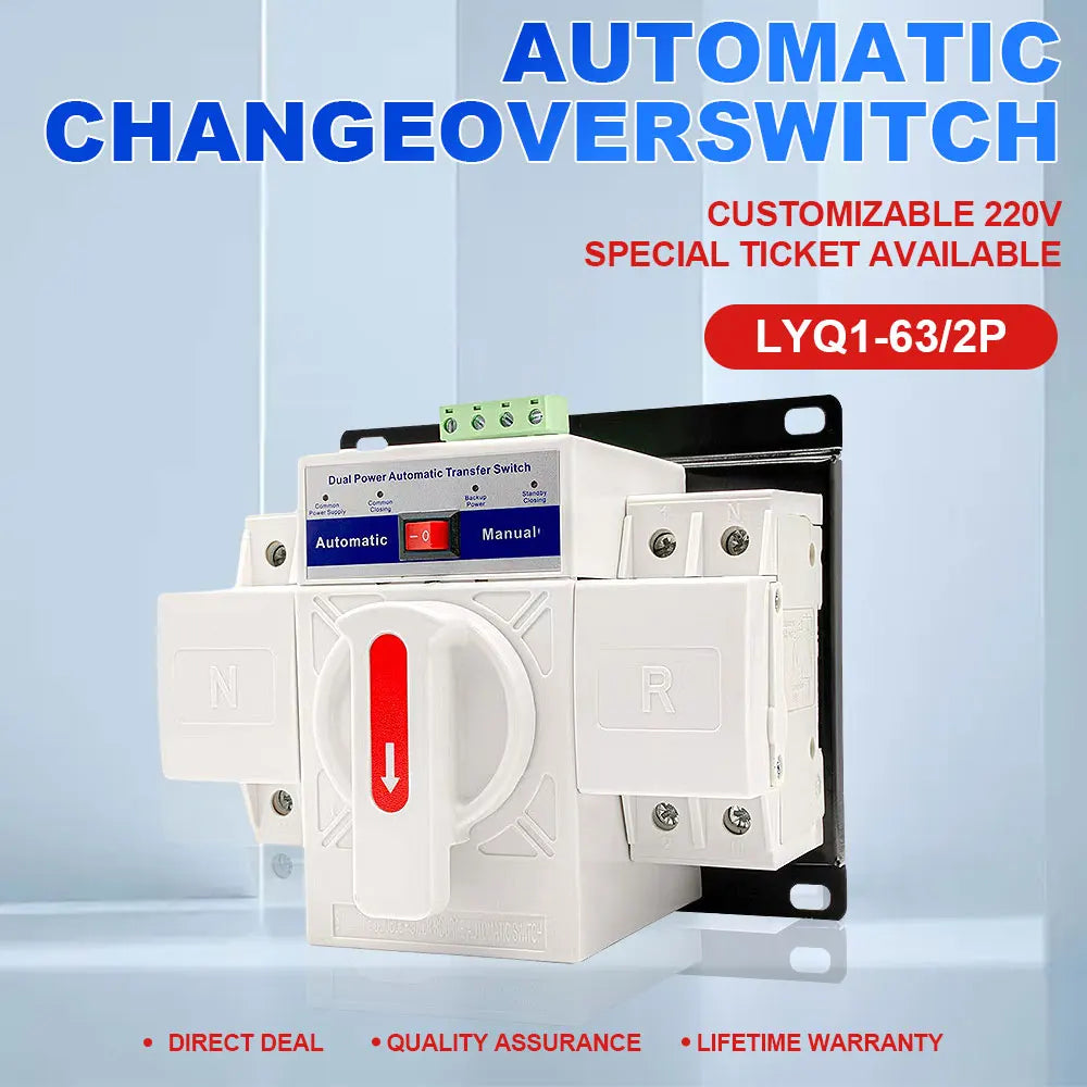 AC230V 2P 63A Micro-Type Updated Version Circuit Breaker Dual Power Automatic Auto Transfer Switch Safe And Reliable Oasis Select