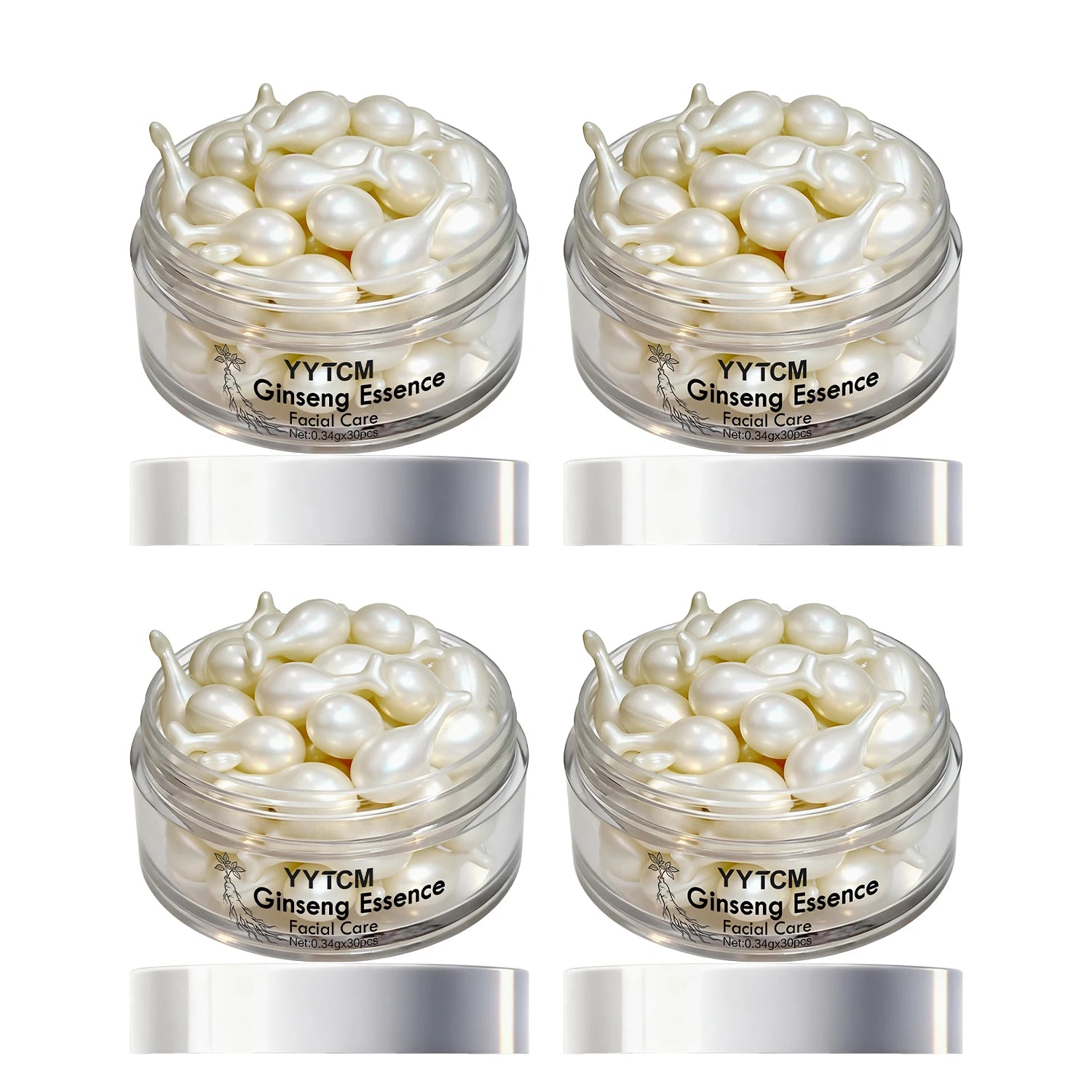 Ginseng Essence Capsules – Squalane, Niacinamide & Retinol Face Serum Capsules Oasis Select 4 Bottles